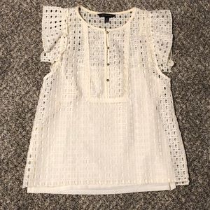 Cream Knit Banana Republic Blouse